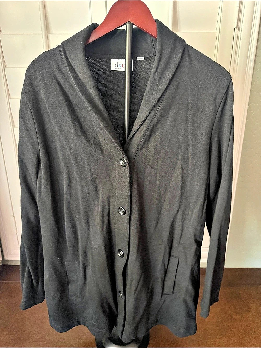 d&co. denim + company Women's Black Blazer Size Large